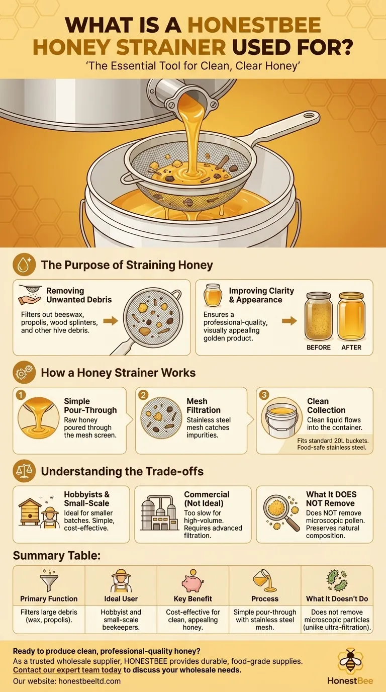 What is a honey strainer used for? Clean, Clear Honey for Hobbyists & Small-Scale Beekeepers Visual Guide