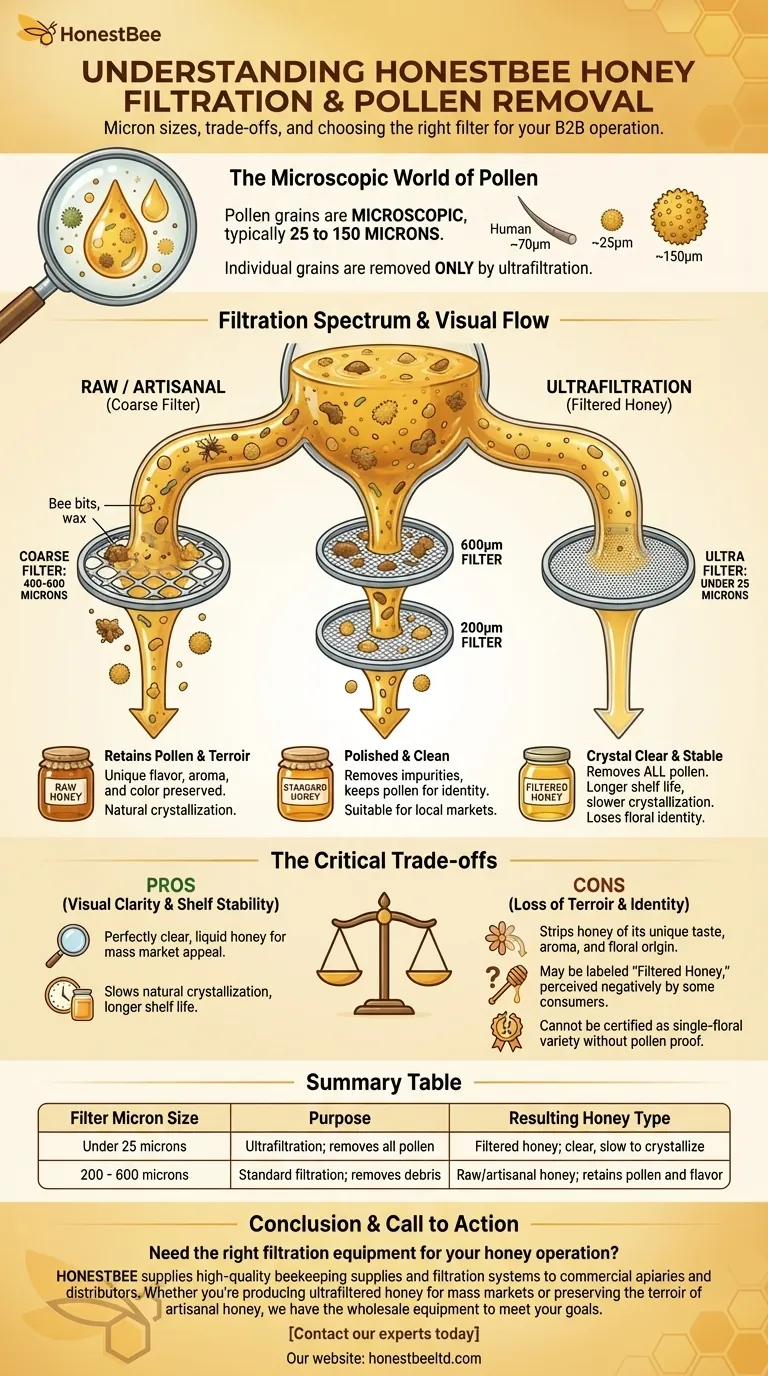 Quale dimensione di filtro rimuove il polline dal miele? La Guida Completa all'Ultrafiltrazione Guida Visiva