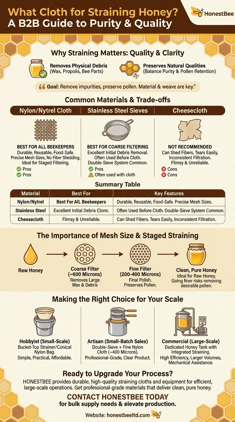 Какая ткань для процеживания меда? Лучшие материалы для чистого, высококачественного меда Визуальное руководство