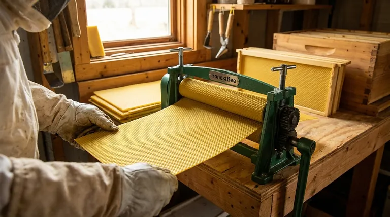 Qual é o propósito da folha de cera alveolada (foundation)? Aumentar a Eficiência da Colmeia e a Produção de Mel