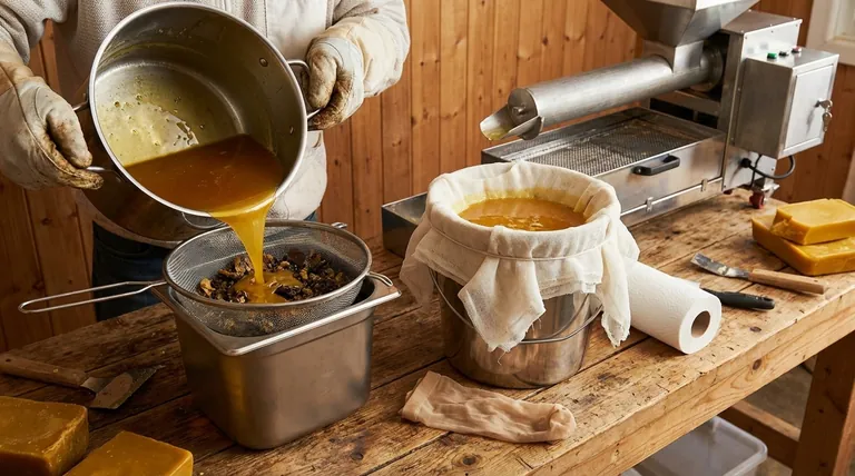What cloth is best for straining beeswax? A Guide to Multi-Stage Filtering for Purity