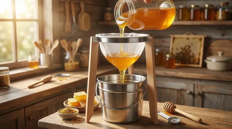 How do you filter raw honey at home? A Beekeeper's Guide to Clean, Pure Honey