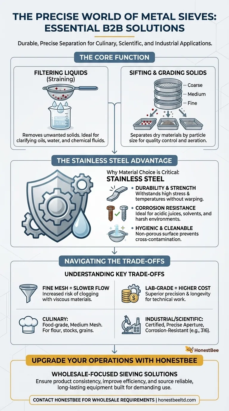 ¿Para qué se utiliza un tamiz metálico? Desde la preparación culinaria hasta la filtración industrial Guía Visual