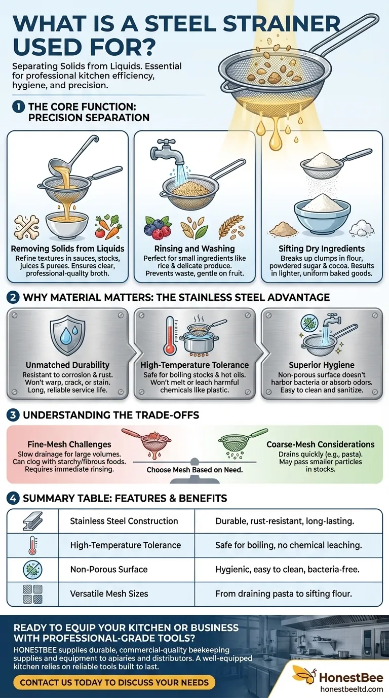 What is a steel strainer used for? A Kitchen Essential for Precision & Hygiene Visual Guide