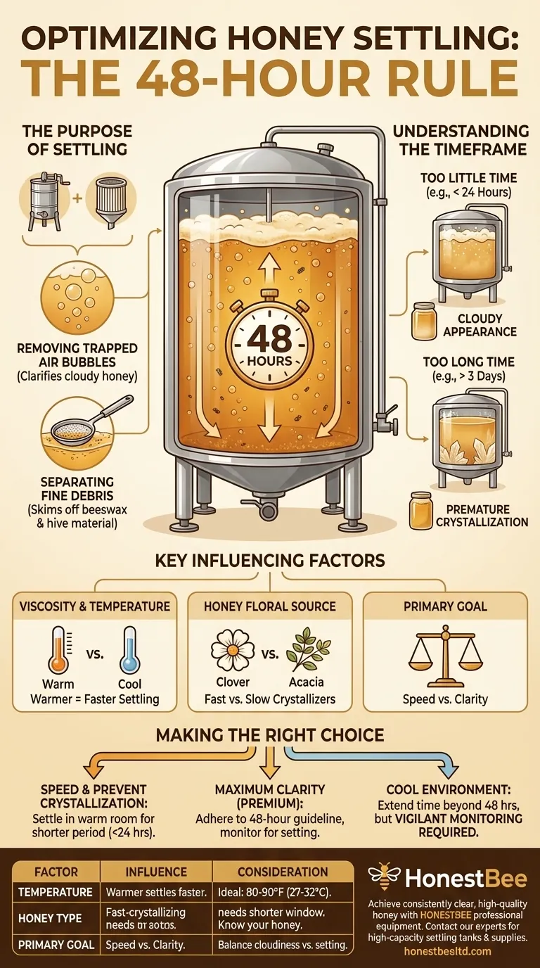 Per quanto tempo il miele dovrebbe riposare nei serbatoi di decantazione? La regola delle 48 ore per una limpidezza perfetta Guida Visiva