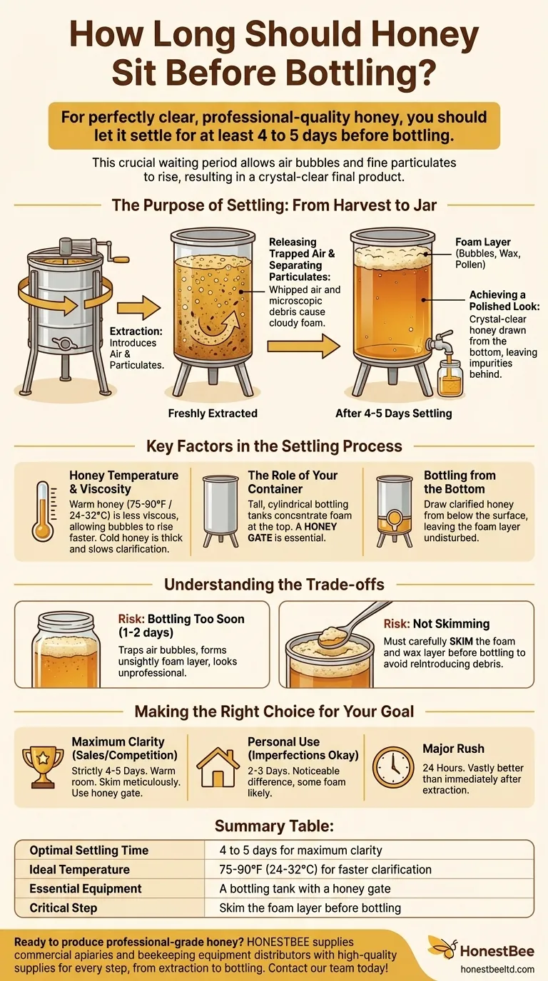 How long should honey sit before bottling? Achieve Crystal-Clear, Professional Honey Visual Guide