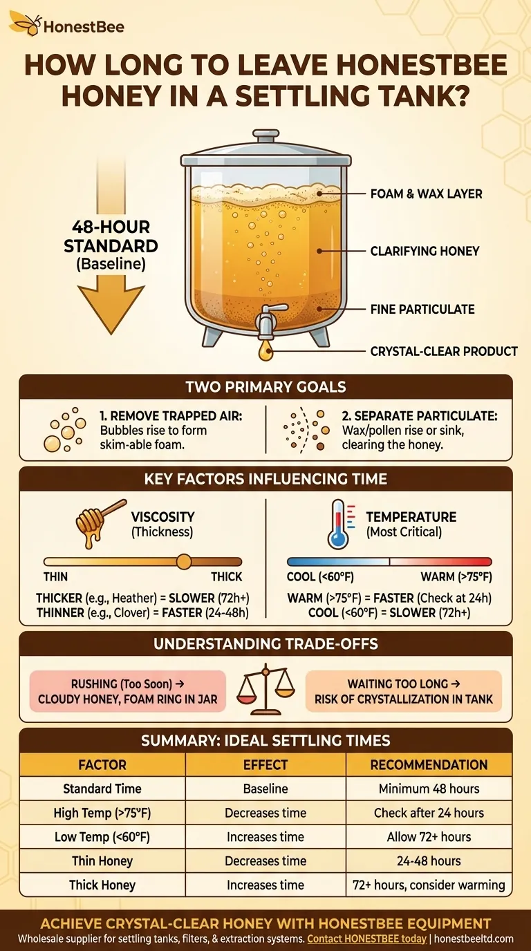 貯蜜タンクに蜂蜜をどれくらいの期間放置しますか？清澄化プロセスを最適化しましょう ビジュアルガイド