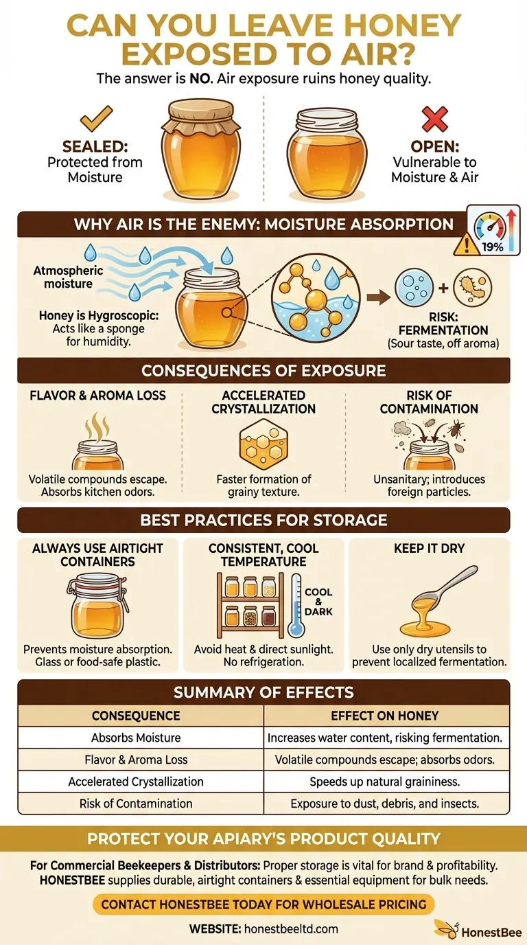 Can you leave honey exposed to air? Protect Your Honey's Quality and Shelf Life Visual Guide