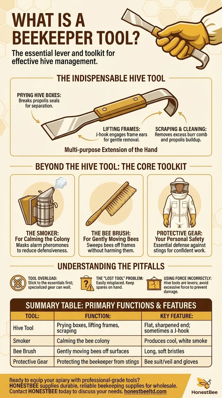 什么是养蜂工具？用于蜂箱管理的必备多功能杠杆 图解指南