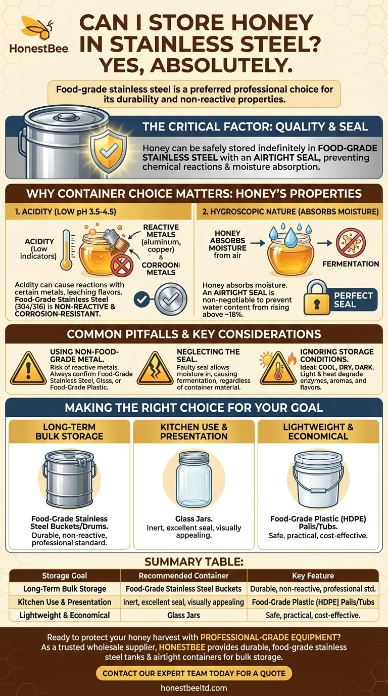 ¿Puedo almacenar miel en acero inoxidable? Una guía para el almacenamiento seguro y a largo plazo de la miel Guía Visual