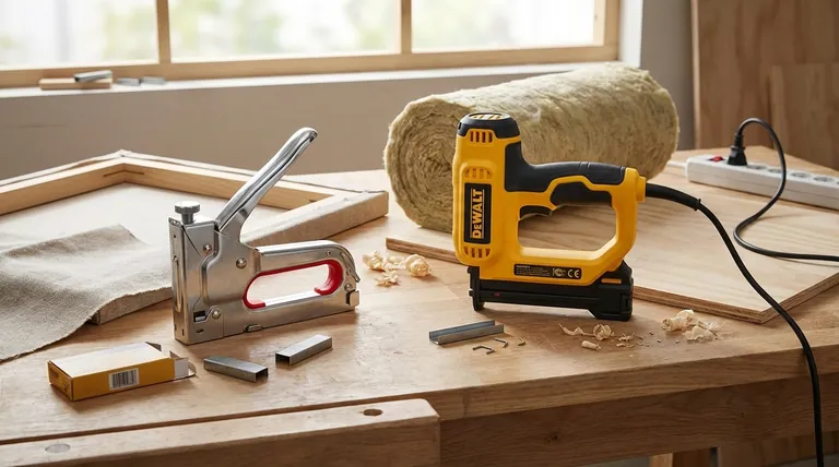 Which is better, a manual or an electric staple gun? Choose the Right Tool for Your Project