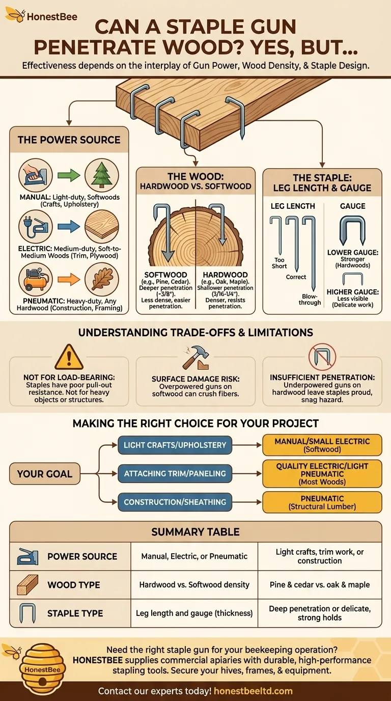 Can a staple gun penetrate wood? Matching Power, Staple & Wood for a Secure Hold Visual Guide