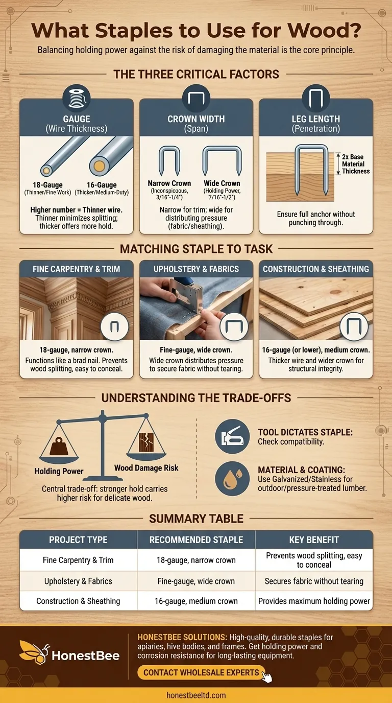 Какие скобы использовать для дерева? Выберите правильный калибр и коронку для безупречной отделки Визуальное руководство