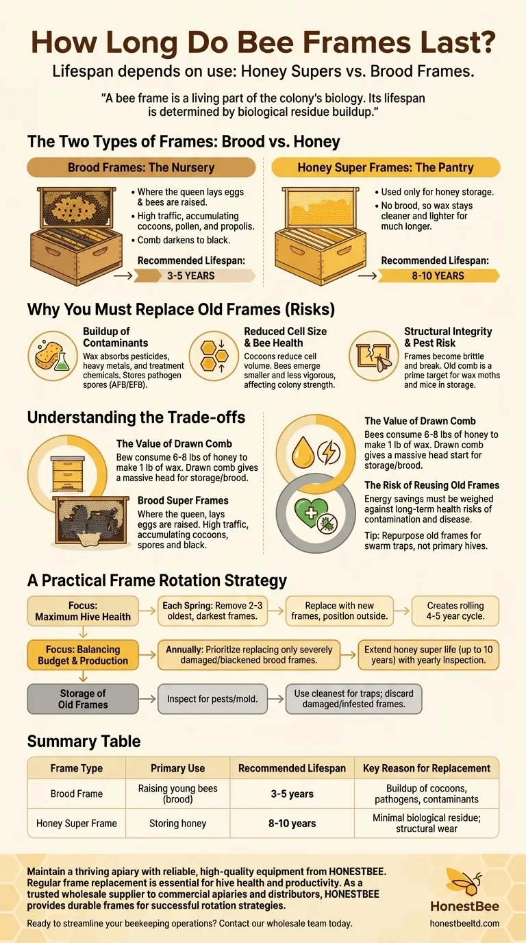 ¿Cuánto duran los cuadros de abejas? Una guía sobre la vida útil y el reemplazo para colmenas saludables Guía Visual