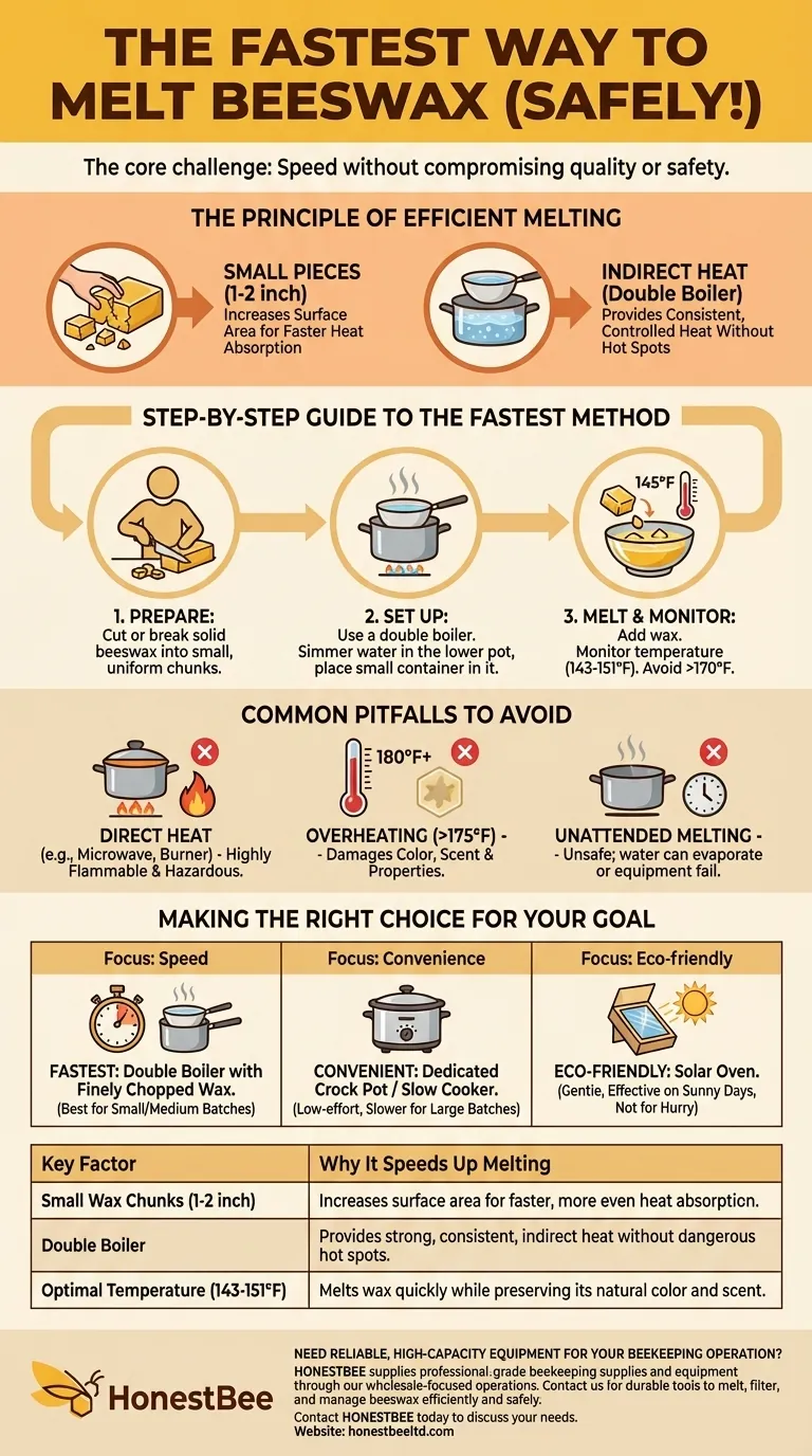 ¿Cuál es la forma más rápida de derretir cera de abejas? Consigue un derretimiento seguro y rápido con un baño maría Guía Visual