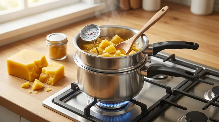 밀랍을 녹이는 가장 빠른 방법은 무엇인가요? 이중 보일러를 사용하여 안전하고 신속하게 녹이기