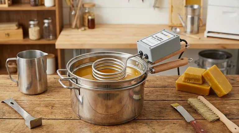 Qual é o melhor recipiente para derreter cera de abelha? O segredo é o aquecimento indireto e seguro