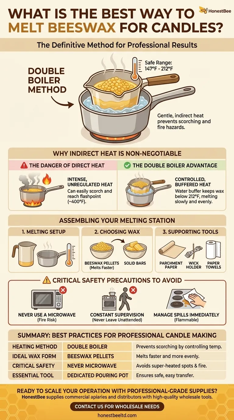 Quelle est la meilleure façon de faire fondre la cire d'abeille pour les bougies ? La méthode la plus sûre pour des résultats professionnels Guide Visuel