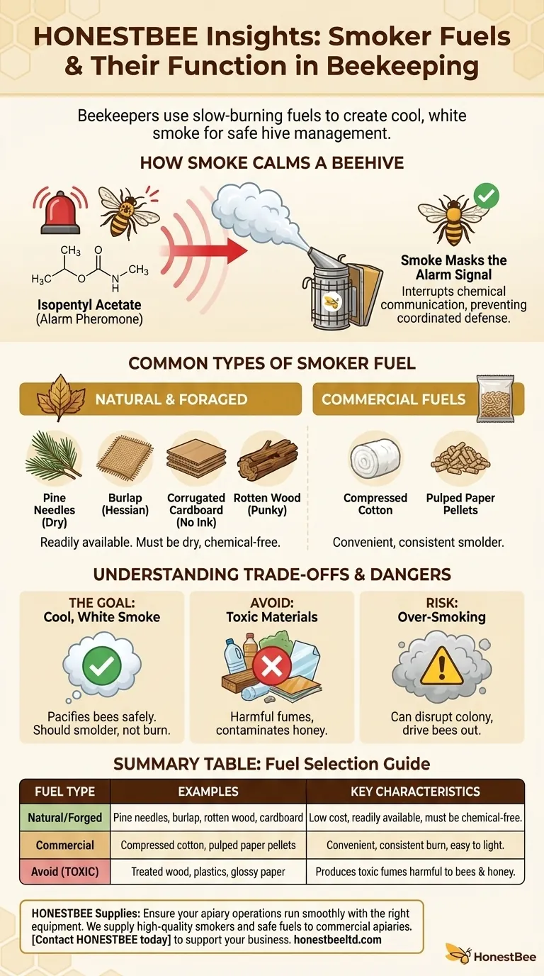 Qu'utilisent les apiculteurs pour faire de la fumée ? Choisissez le bon combustible pour une ruche calme Guide Visuel