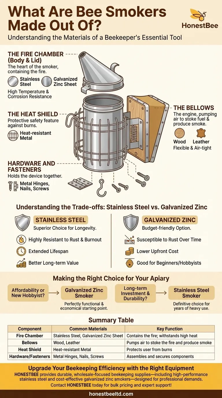 벌 연기통은 무엇으로 만들어지나요? 양봉장에 맞는 재료를 선택하세요 시각적 가이드