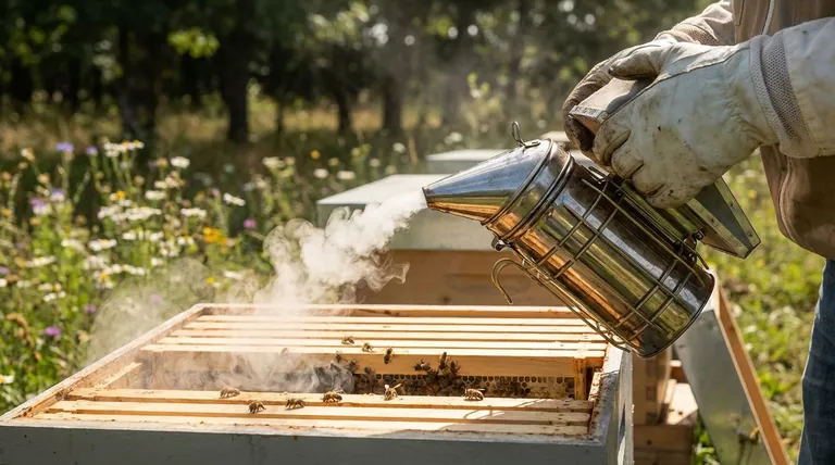 What does smoking a hive do? Calm Your Bees and Work Safely with This Essential Tool