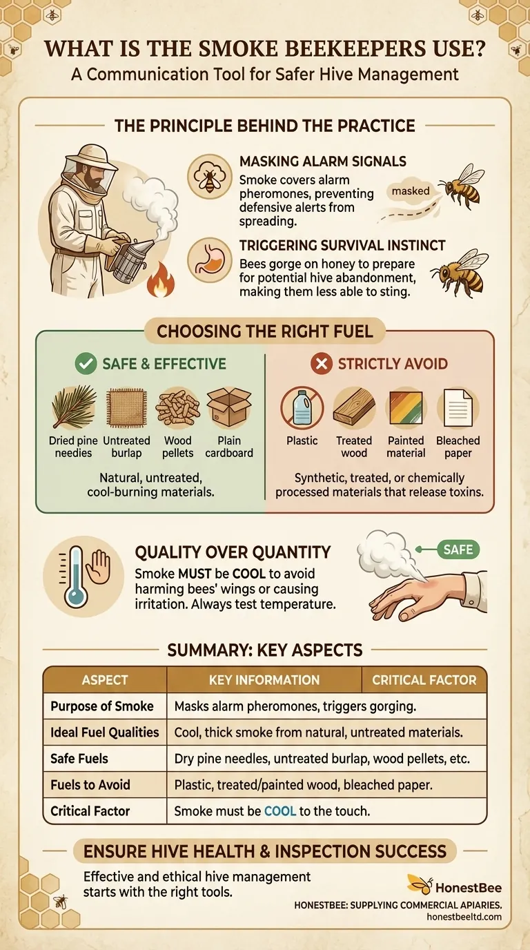 Quelle est la fumée utilisée par les apiculteurs ? Le secret pour des inspections de ruche sûres et calmes Guide Visuel