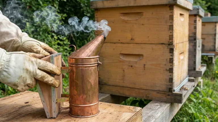 Cosa c'è dentro un affumicatore per api? Gli strumenti semplici e il combustibile per un alveare calmo
