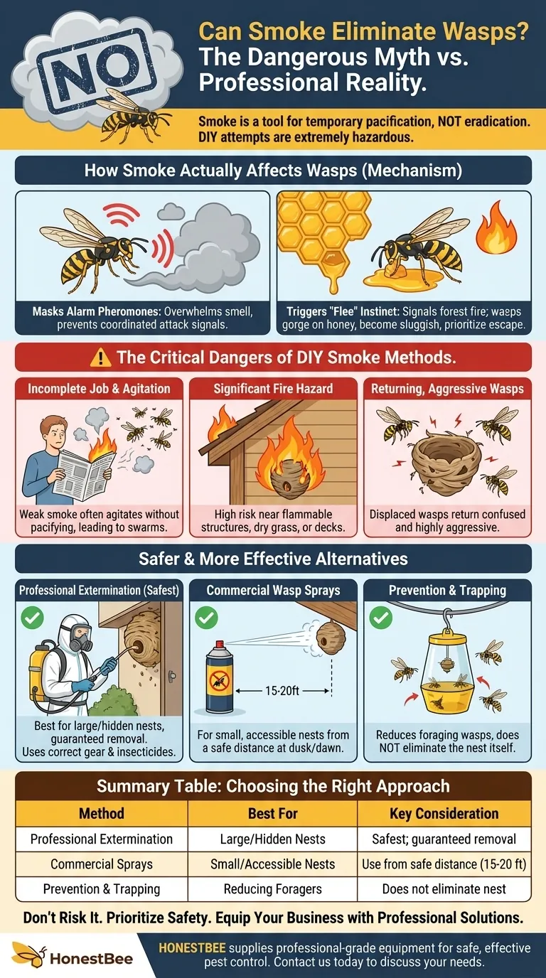 È possibile eliminare le vespe con il fumo? Una guida al controllo sicuro ed efficace delle vespe Guida Visiva