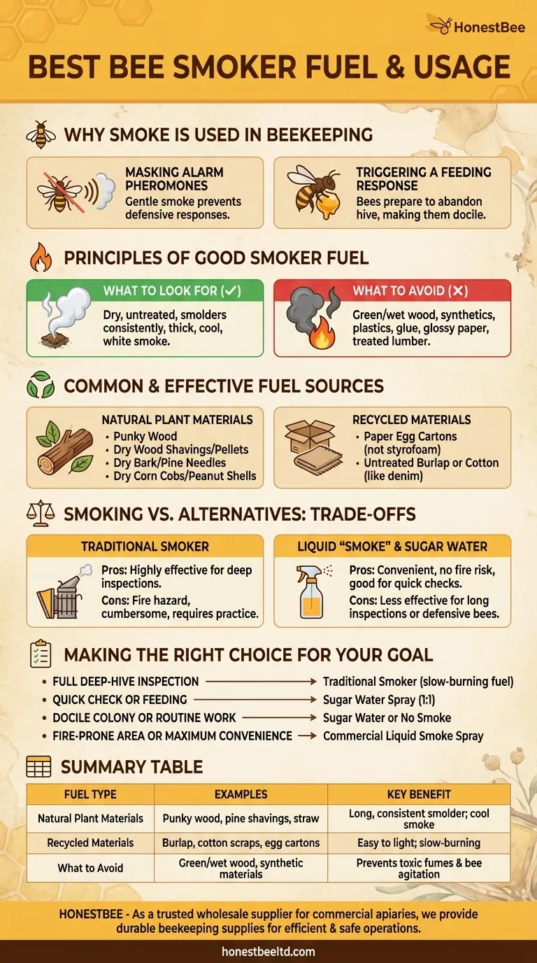 Quel est le meilleur combustible pour enfumer les abeilles ? Un guide pour choisir le bon combustible pour une ruche calme Guide Visuel
