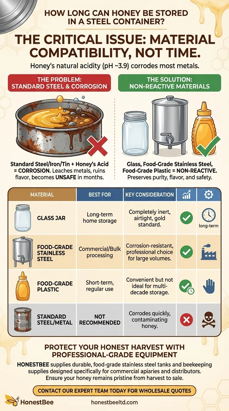 꿀은 스테인리스 용기에 얼마나 오래 보관할 수 있나요? 올바른 재료로 변질을 방지하세요 시각적 가이드