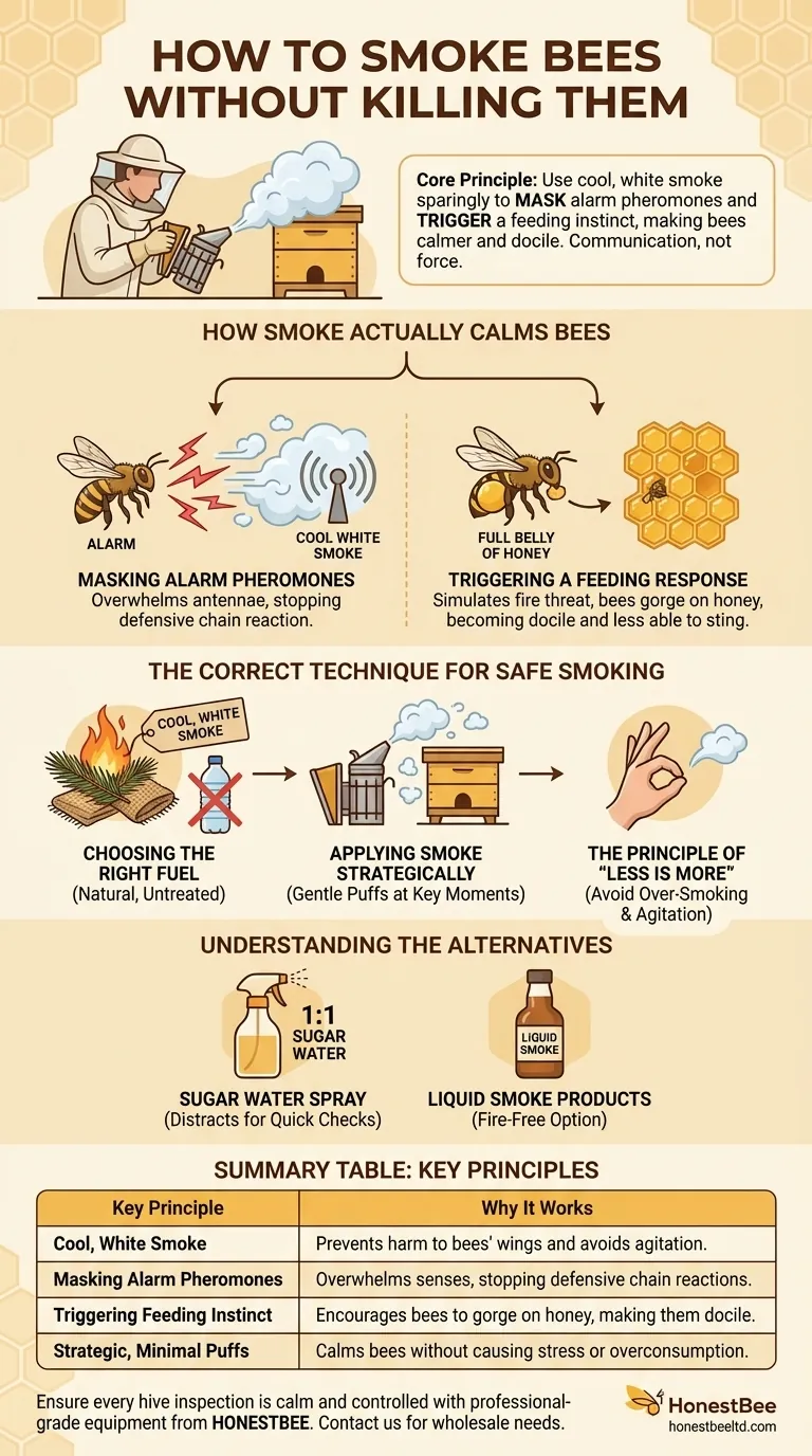 How do you smoke bees without killing them? A Guide to Gentle, Effective Hive Management Visual Guide