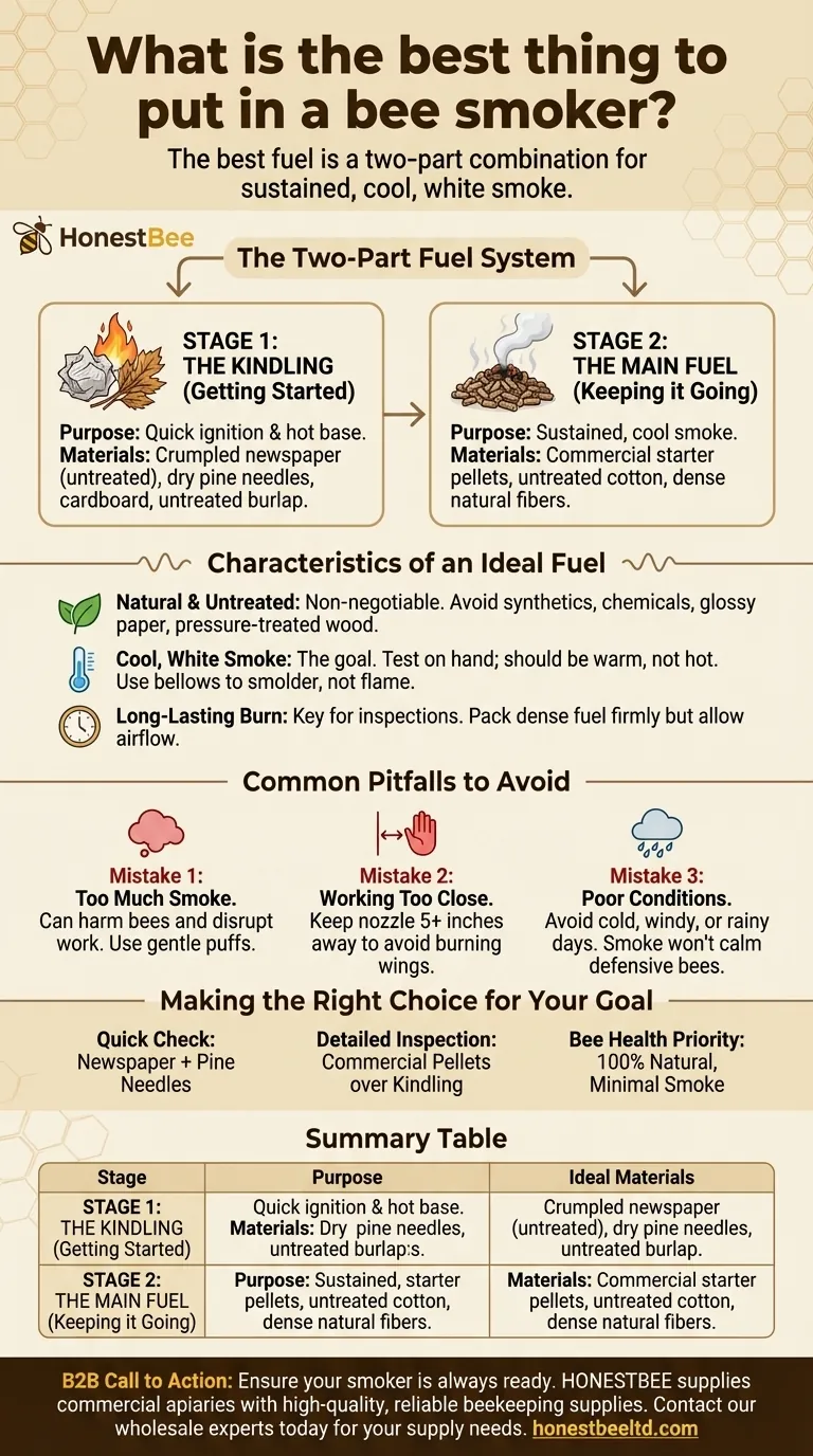 What is the best thing to put in a bee smoker? A 2-Stage Fuel Guide for Calm, Productive Hives Visual Guide