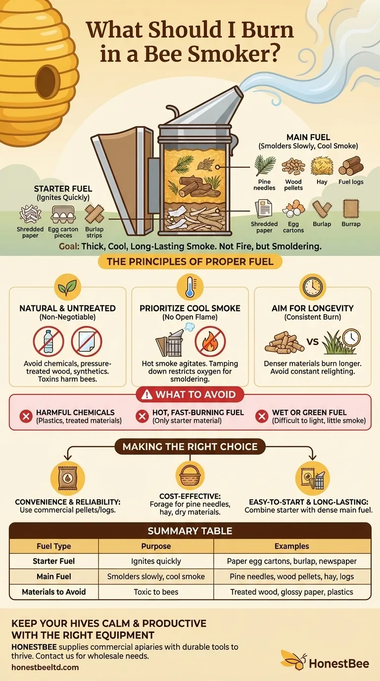 Cosa dovrei bruciare in un affumicatore per api? Una guida al combustibile sicuro ed efficace Guida Visiva