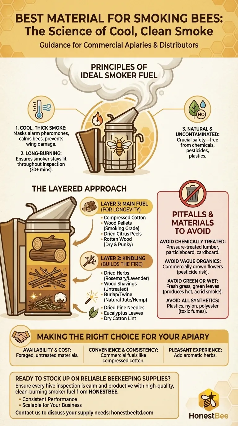 Quel est le meilleur matériau pour enfumer les abeilles ? Un guide sur le combustible de fumoir sûr et efficace Guide Visuel