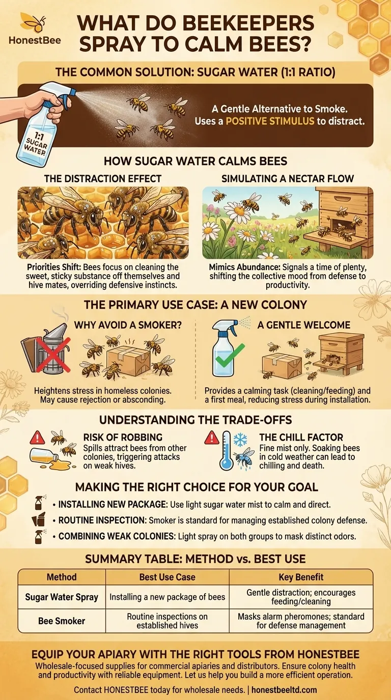 养蜂人喷洒什么来安抚蜜蜂？为新蜂群安装的温和方法 图解指南