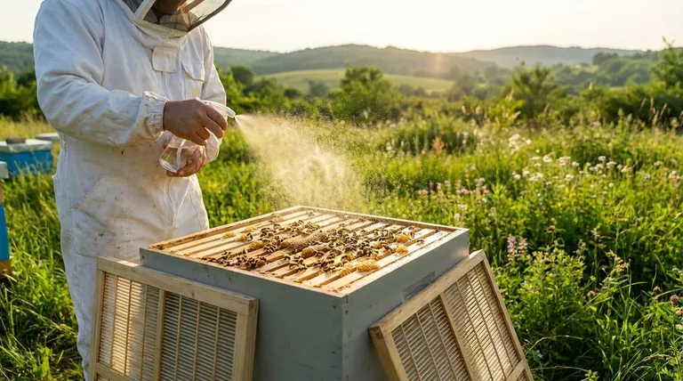 What do beekeepers spray to calm bees? A Gentle Method for Installing New Colonies