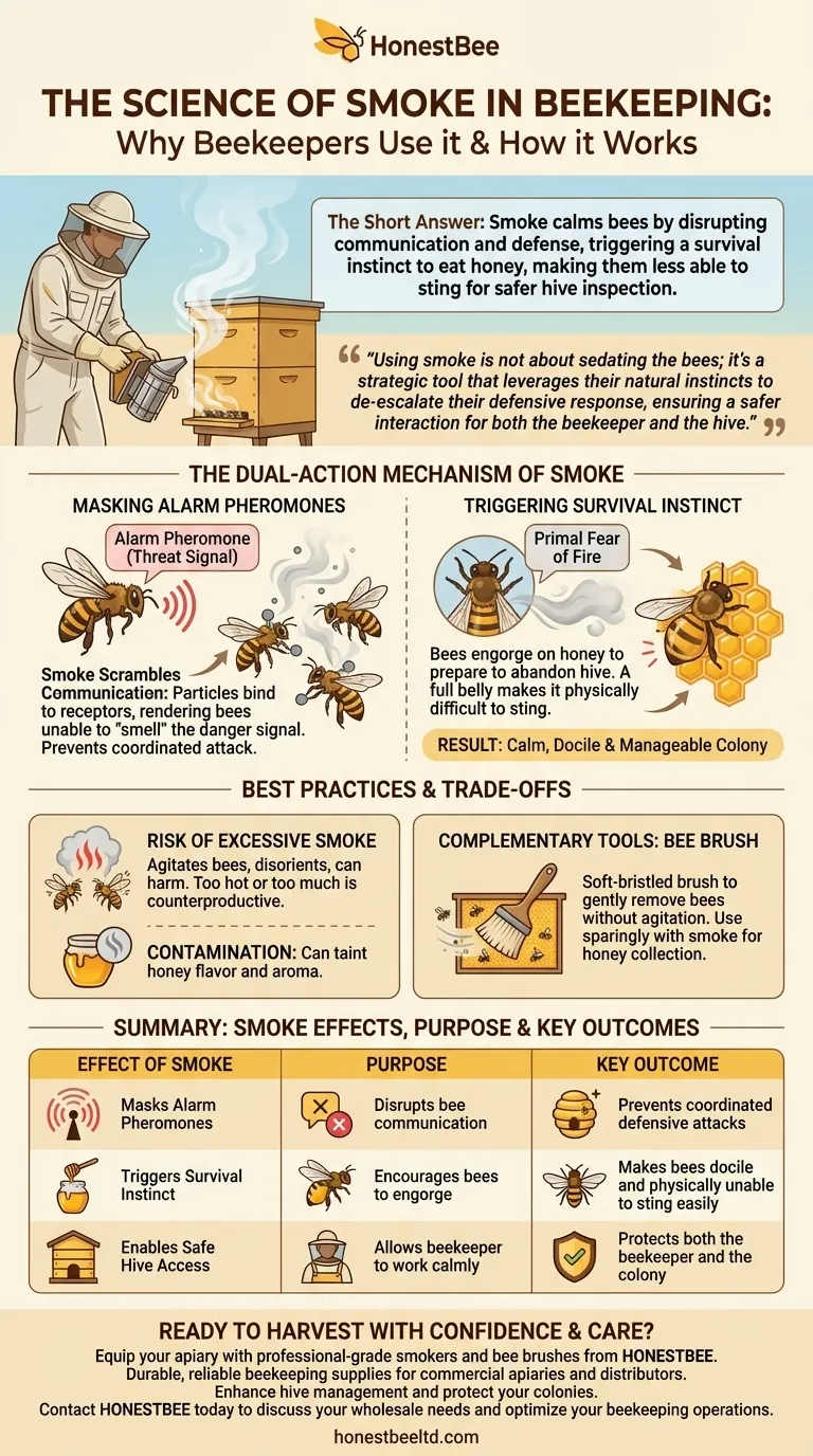 Why do beekeepers use smoke to collect honey? Calm Bees for Safer, More Efficient Harvests Visual Guide