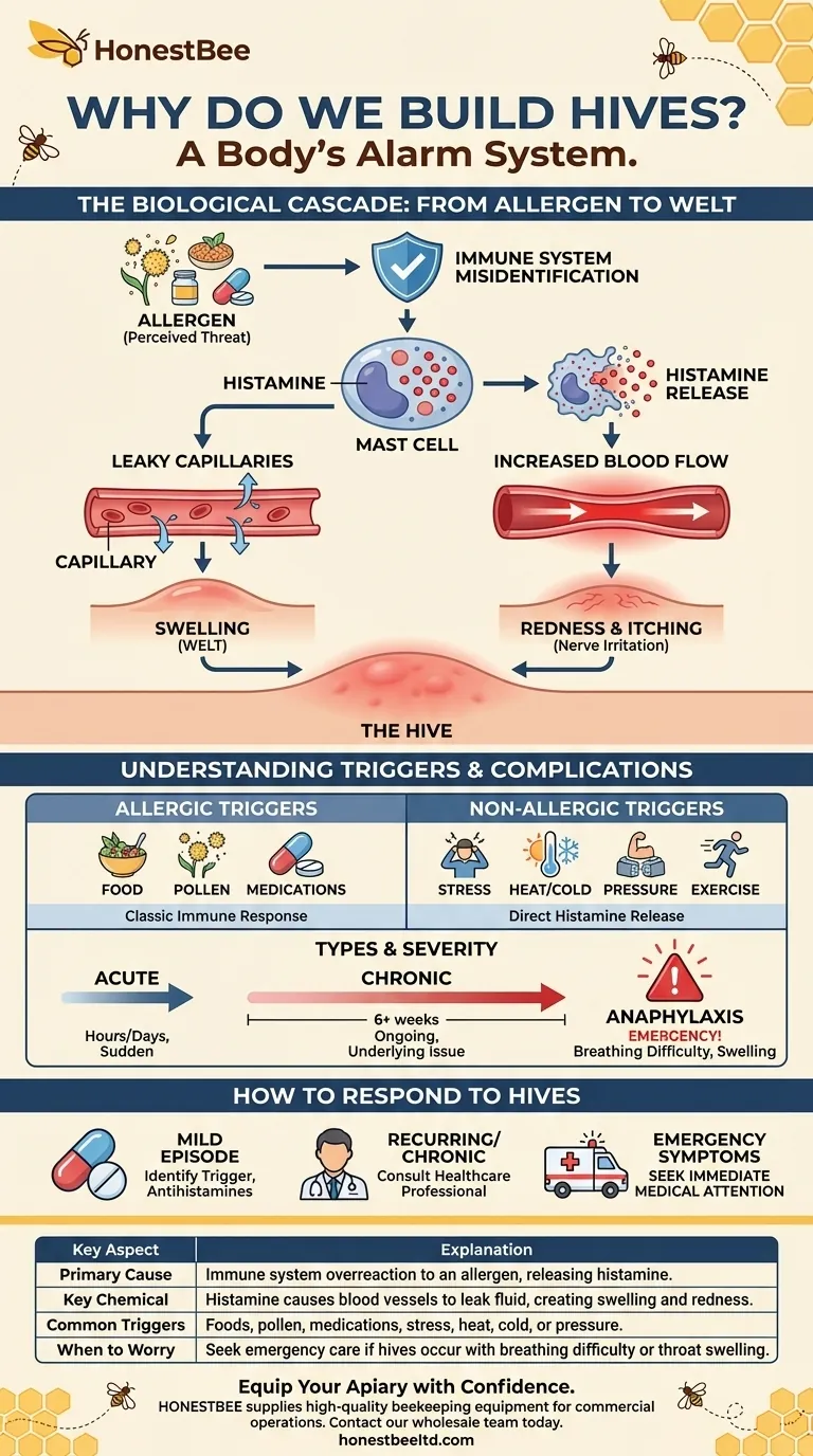 Por que temos urticária? Descubra o sistema de alarme de reação alérgica do corpo Guia Visual