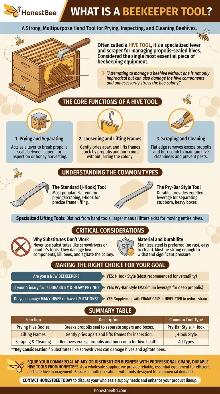 What is a beekeeper tool? The Essential Hive Management Lever for Apiaries Visual Guide