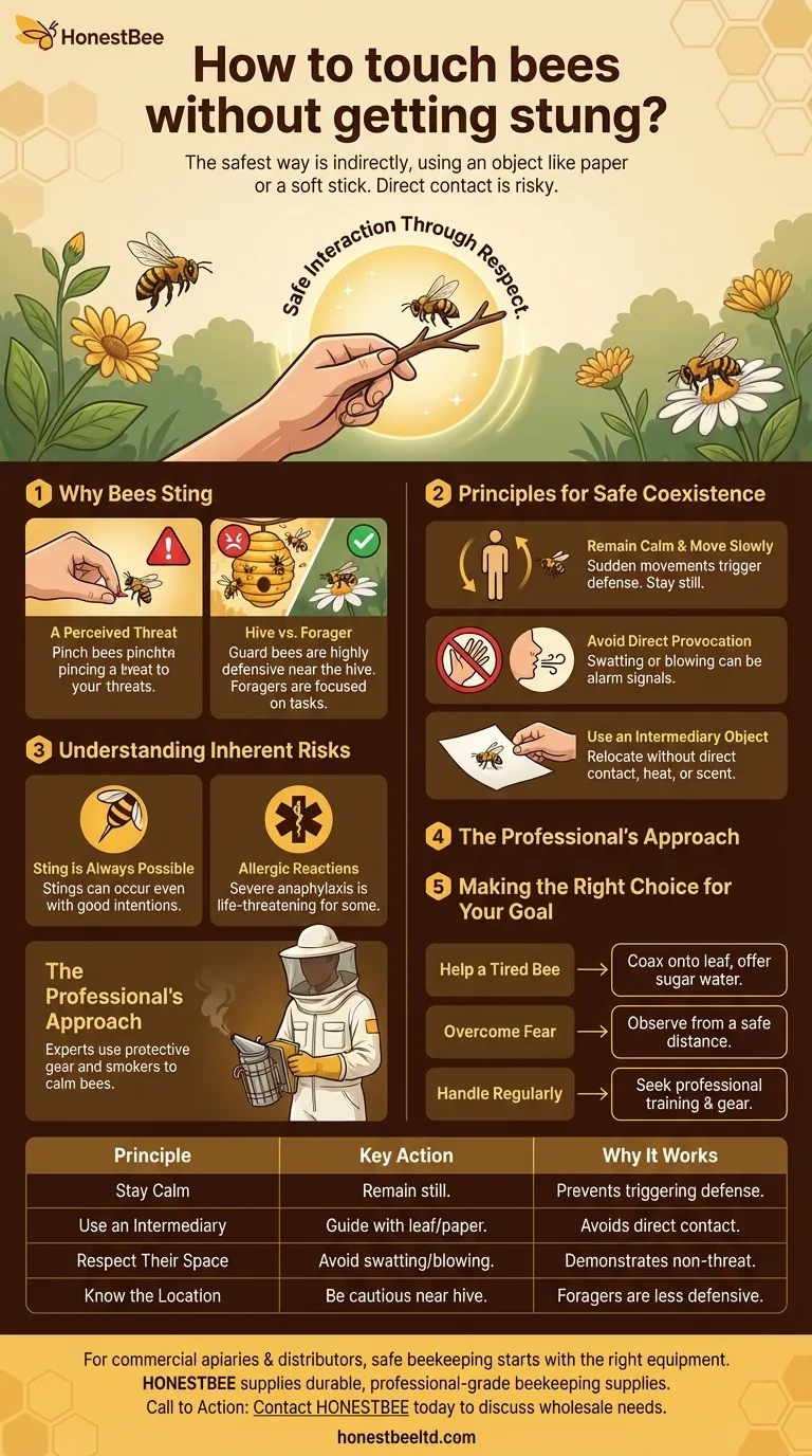 How to touch bees without getting stung? Master Safe Bee Interaction Techniques Visual Guide