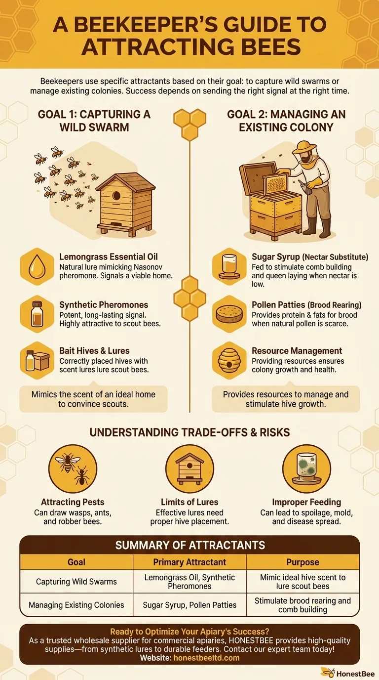 What do beekeepers use to attract bees? Master Swarm Capture & Hive Management Visual Guide