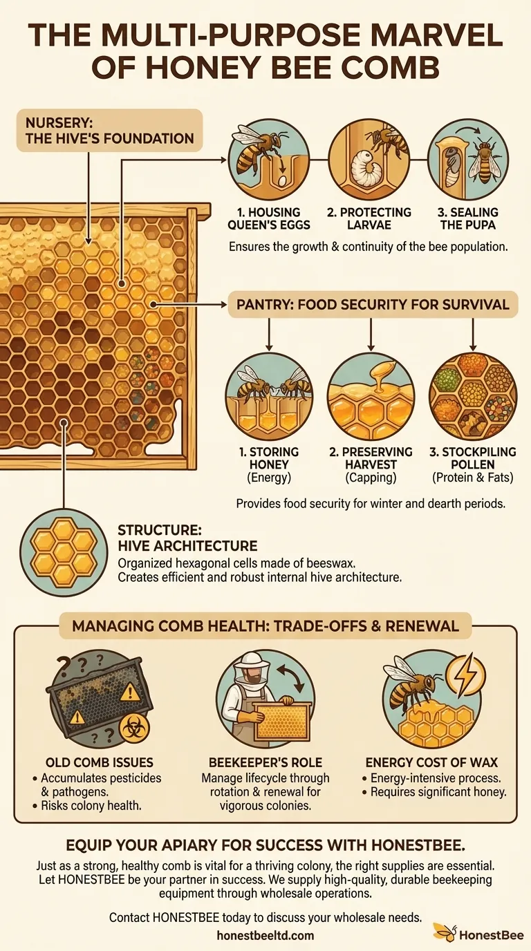 꿀벌이 사용하는 벌집은 무엇을 위한 것인가요? 벌집의 다목적 경이로움 시각적 가이드