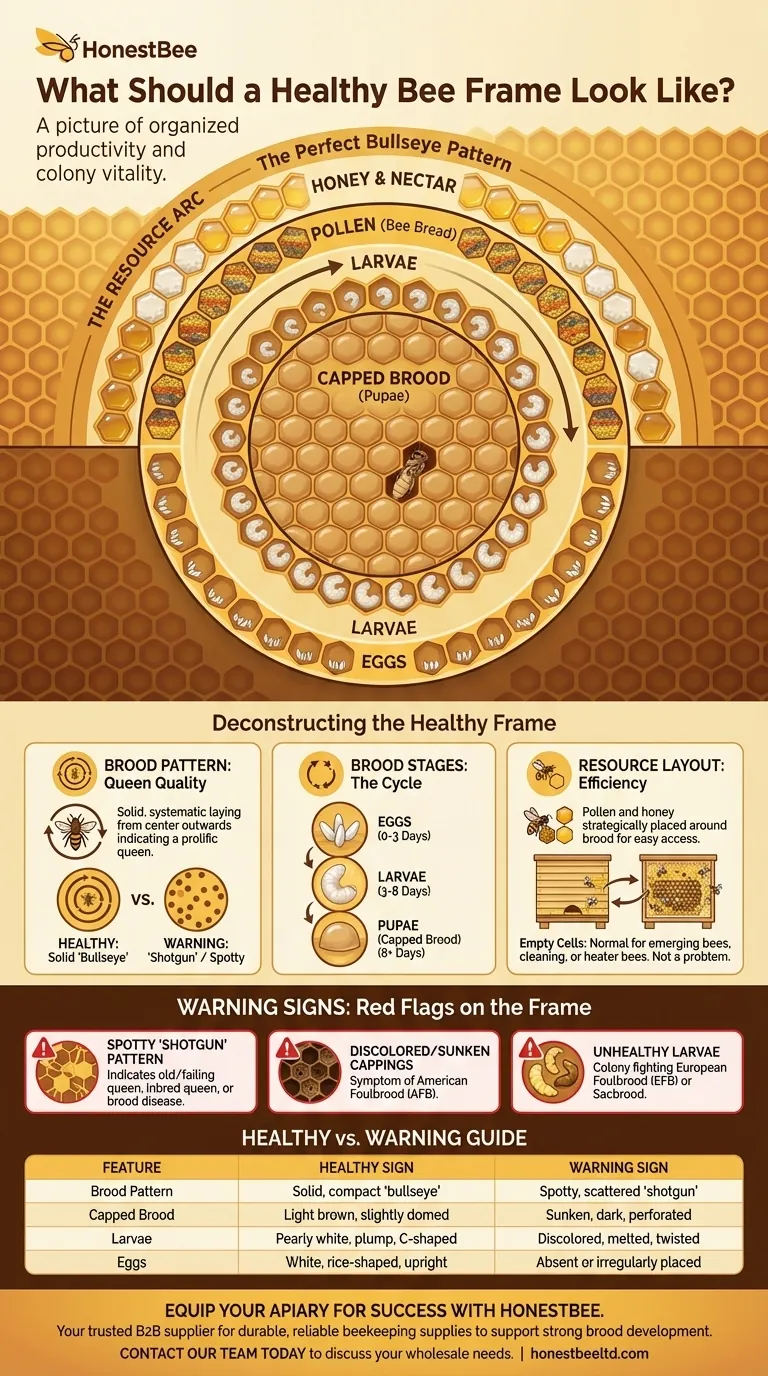 What should a healthy bee frame look like? Identify a Thriving Colony with These Key Signs Visual Guide
