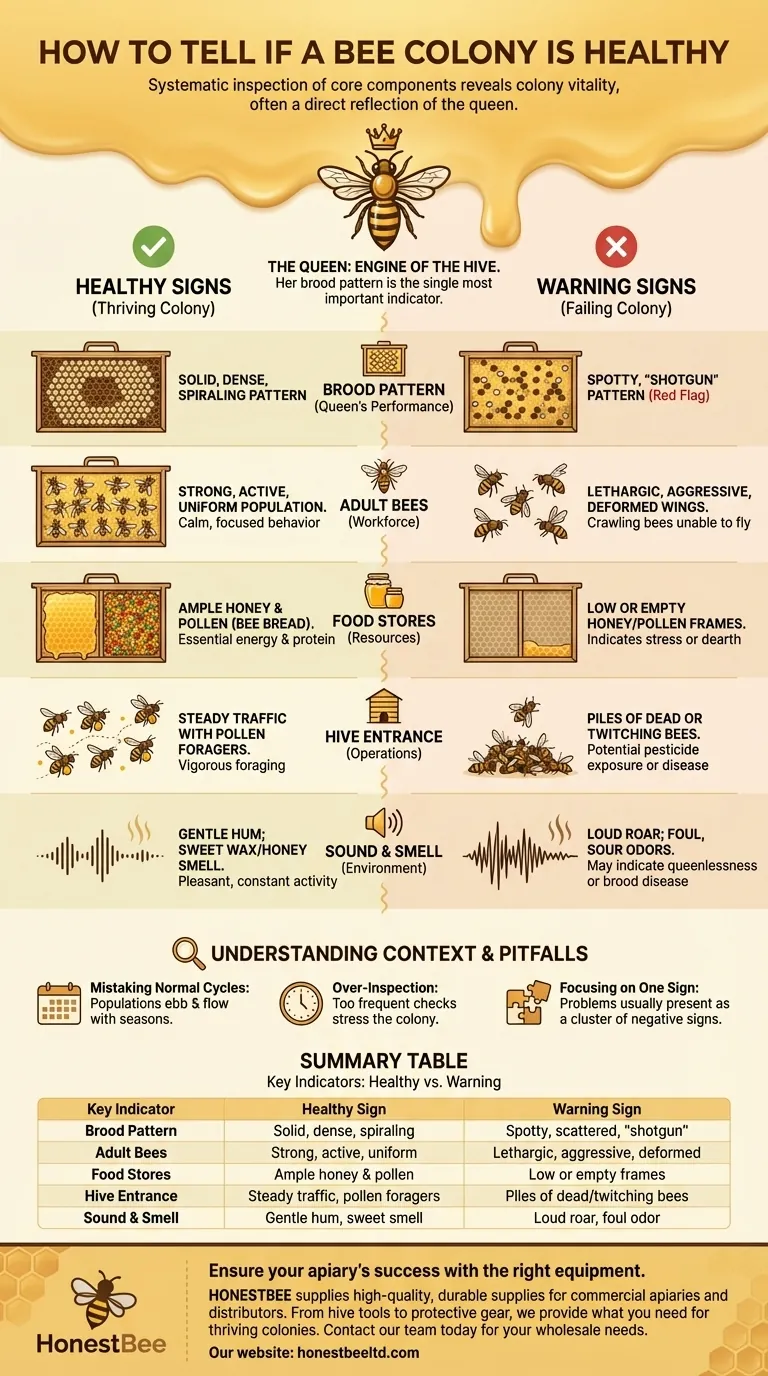 Como você pode saber se uma colmeia de abelhas está saudável? Sinais Chave de uma Colmeia Próspera Guia Visual