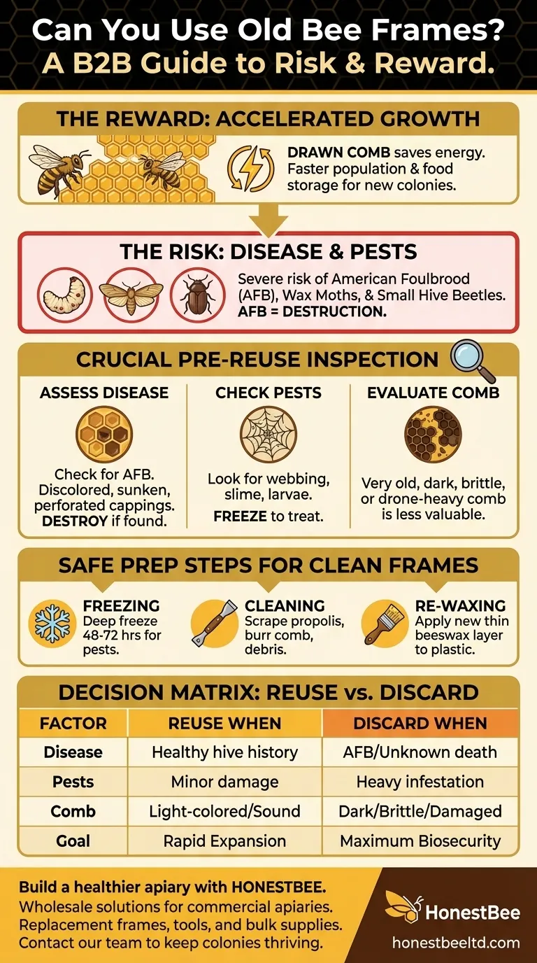 هل يمكنك استخدام إطارات النحل القديمة؟ دليل لإعادة الاستخدام الآمن والوقاية من الأمراض دليل مرئي