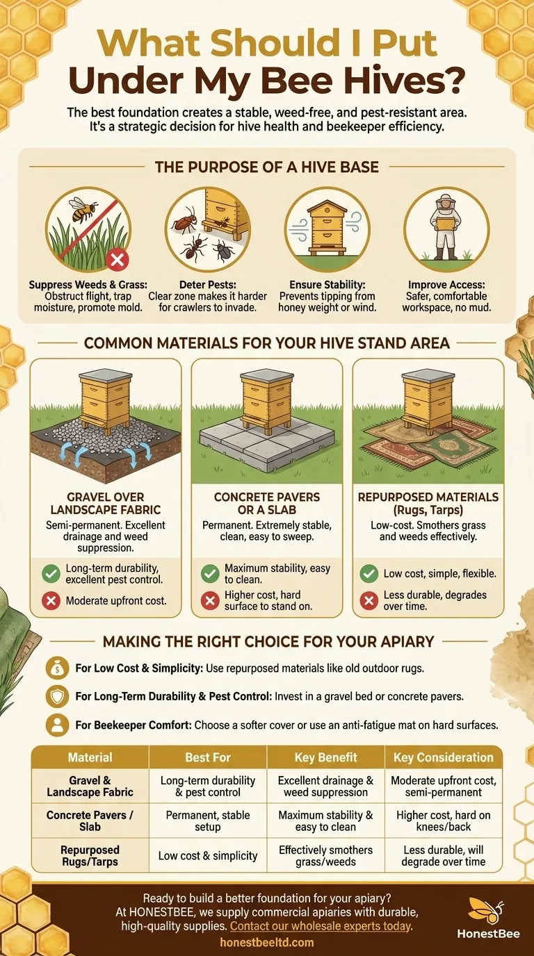 Que dois-je mettre sous mes ruches ? Créez une fondation stable et résistante aux nuisibles Guide Visuel