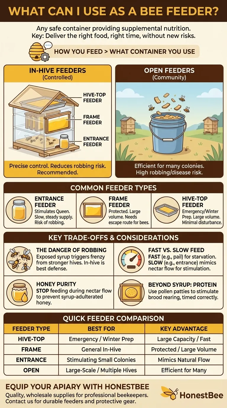 What can I use as a bee feeder? Choose the Right Method to Protect Your Hive Visual Guide