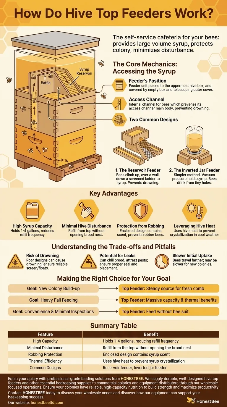 Como funcionam os alimentadores de topo de colmeia? Um Guia para Alimentação de Abelhas Eficiente e de Alta Capacidade Guia Visual