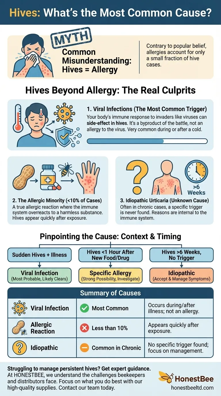 Qual è la causa più comune dell'orticaria? Svelare il fattore scatenante virale, non l'allergia Guida Visiva