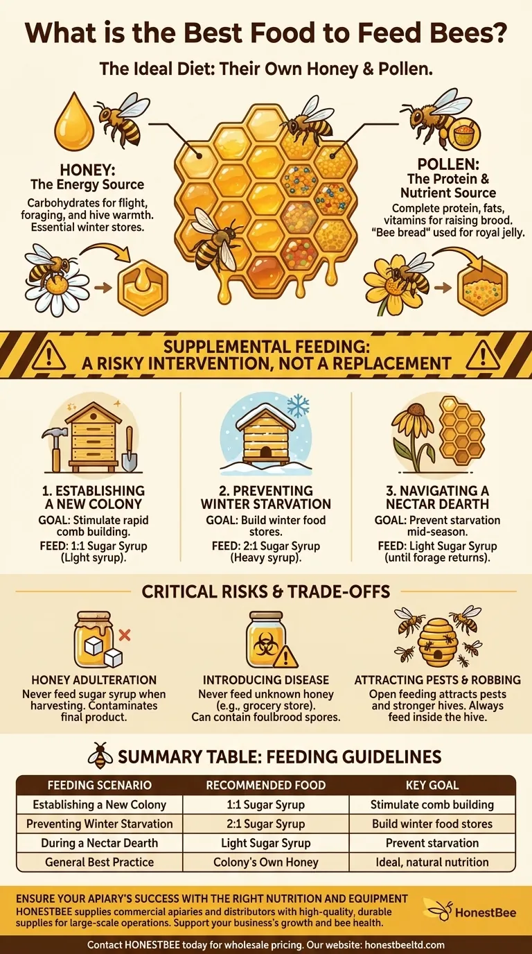 What is the best food to feed bees? A Guide to Healthy, Thriving Colonies Visual Guide